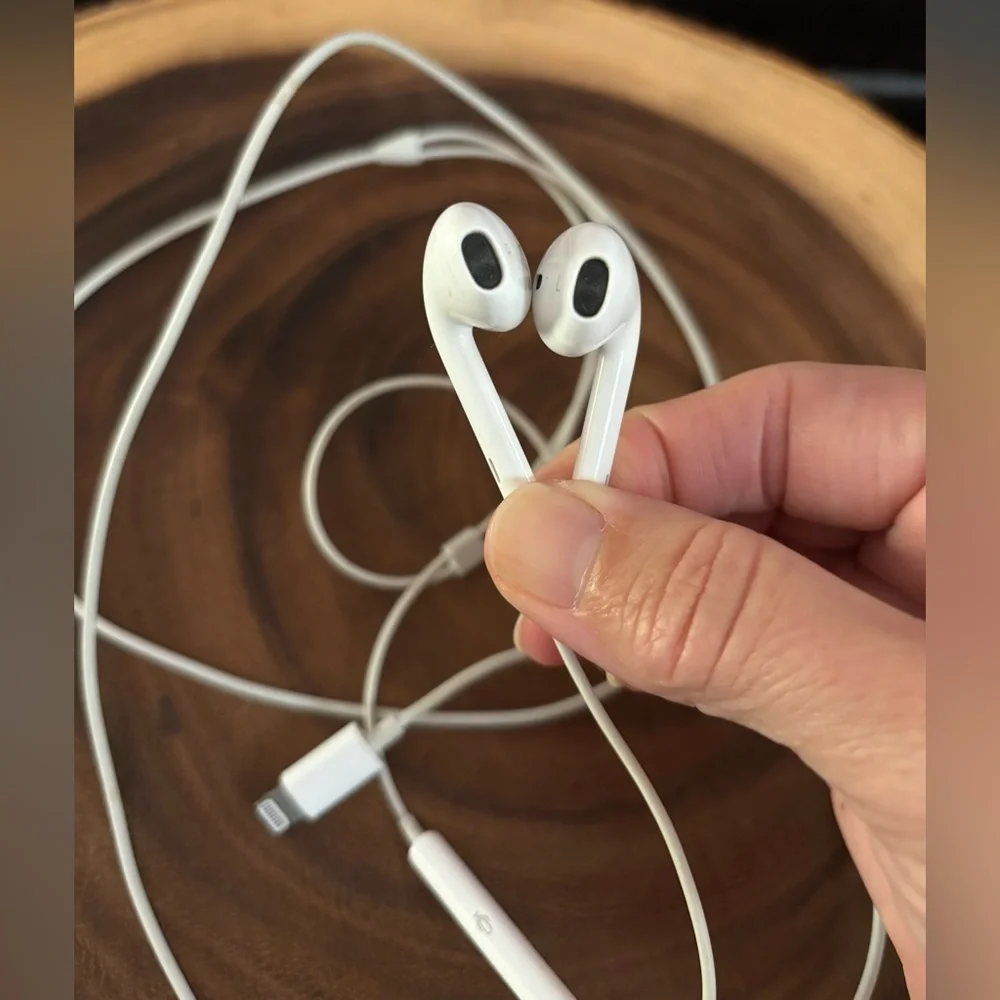 Apple earbuds iPhone, like brand new apple plug.